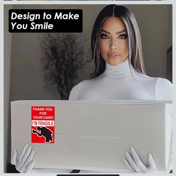 50 Funny Fragile and TY Mail Carrier Stickers - Picture 8 of 10